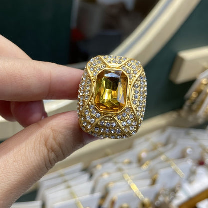 15Ct Yellow Sapphire Baguette Cut Ring