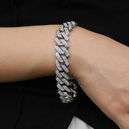 12Ct White Sapphire Round Cut Bracelet