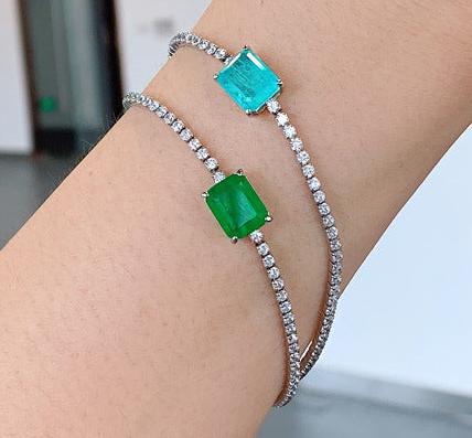 14Ct Baguette Cut Bracelet