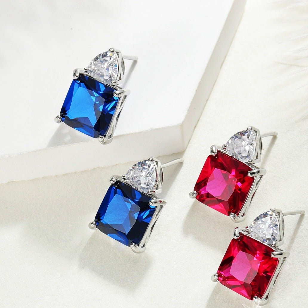 10Ct Asscher Cut Stud Earrings