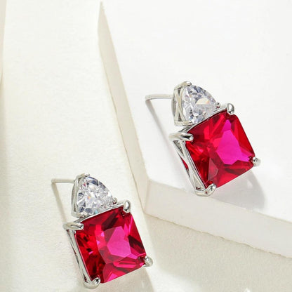 10Ct Asscher Cut Stud Earrings