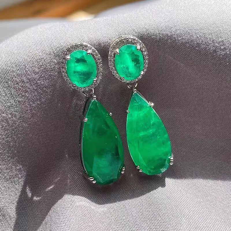 30Ct Pear Cut Drop Earrings