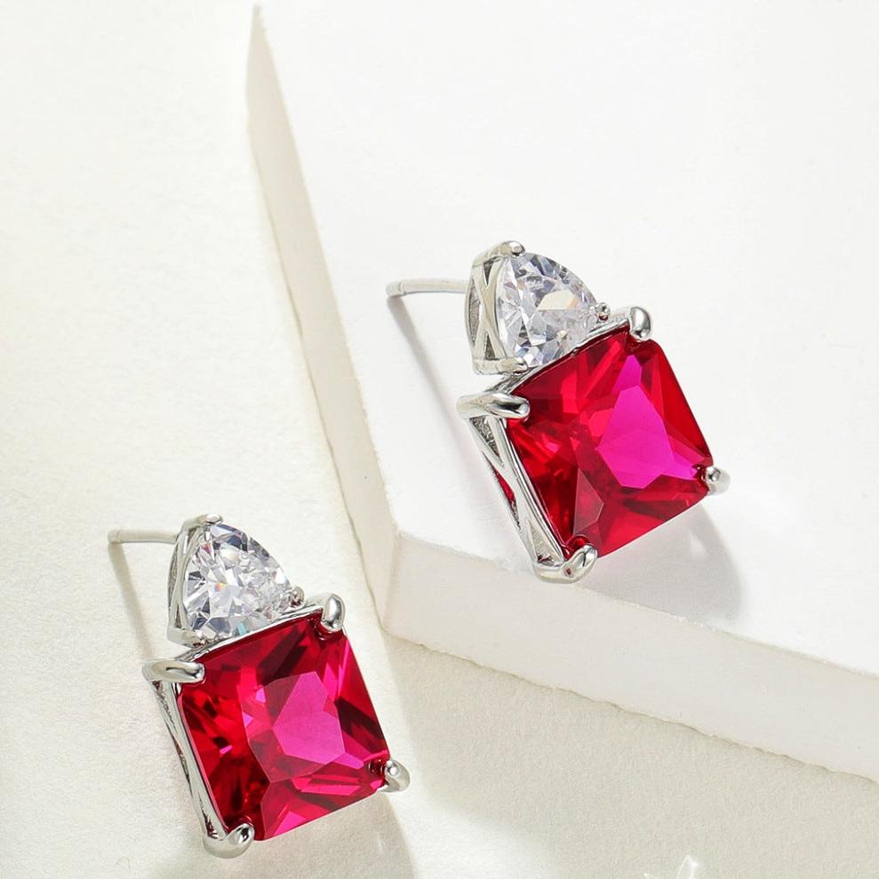 10Ct Asscher Cut Stud Earrings