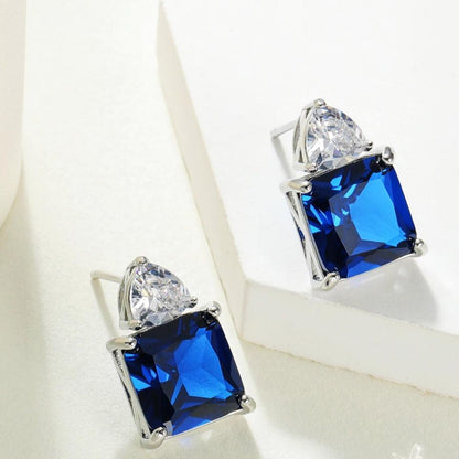 10Ct Asscher Cut Stud Earrings