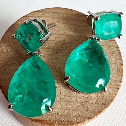 22Ct Pear Cut Drop Earrings