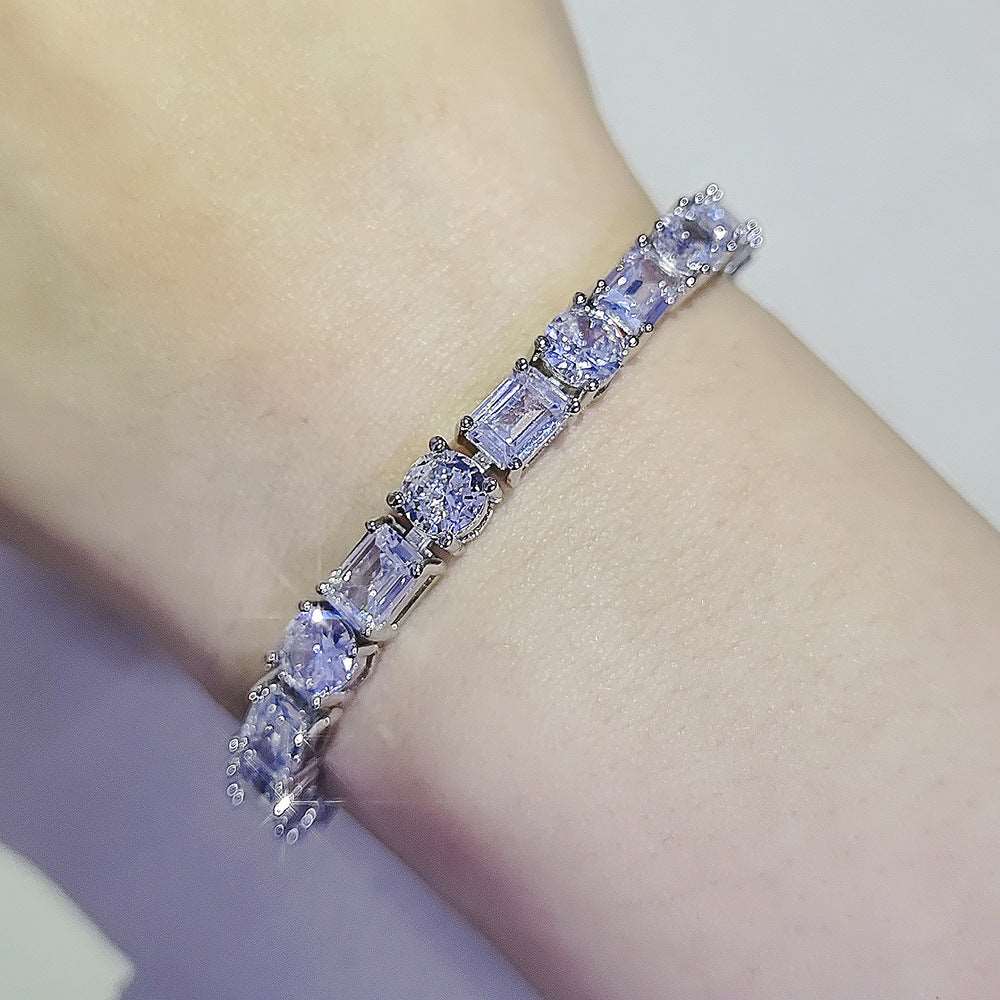 15Ct White Sapphire Baguette Cut Bracelet