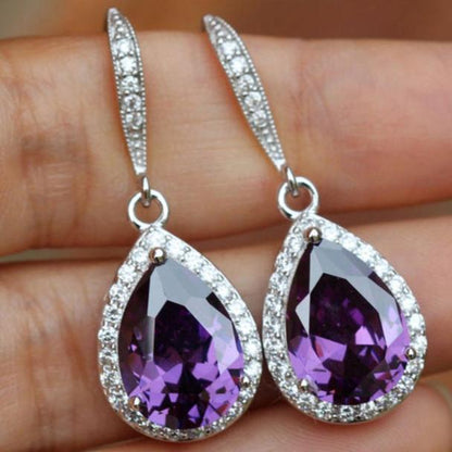 14Ct Pear Cut Drop Earrings