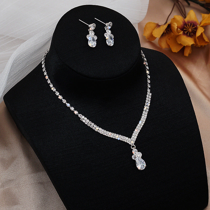 White Sapphire Pear Cut Jewelry Set