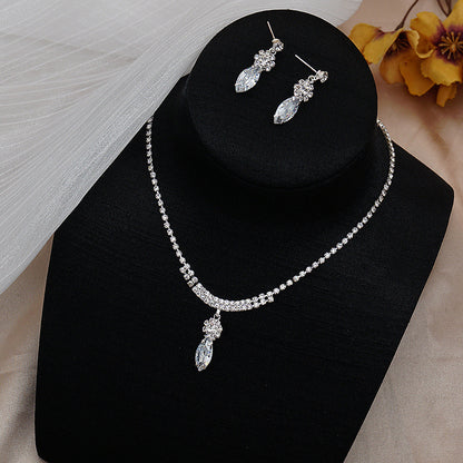 White Sapphire Marquise Cut Jewelry Set