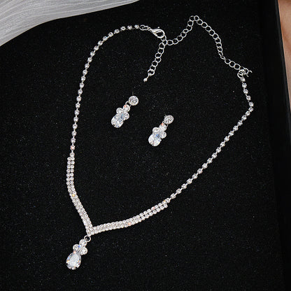 White Sapphire Pear Cut Jewelry Set