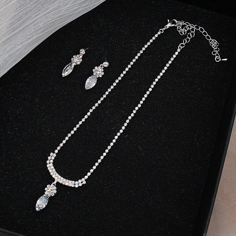 White Sapphire Marquise Cut Jewelry Set