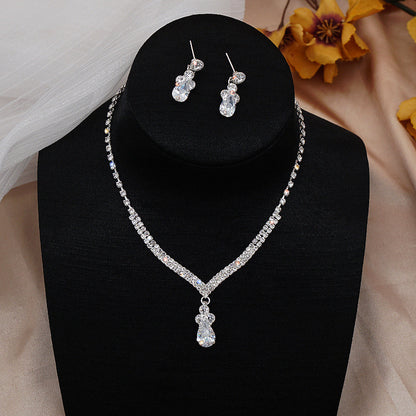 White Sapphire Pear Cut Jewelry Set