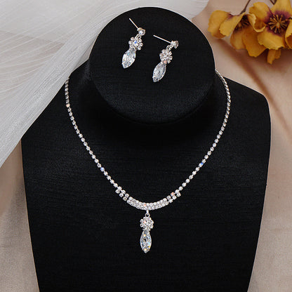 White Sapphire Marquise Cut Jewelry Set