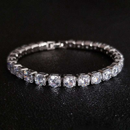 15Ct White Sapphire Asscher Cut Bracelet