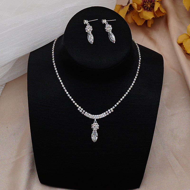 White Sapphire Marquise Cut Jewelry Set