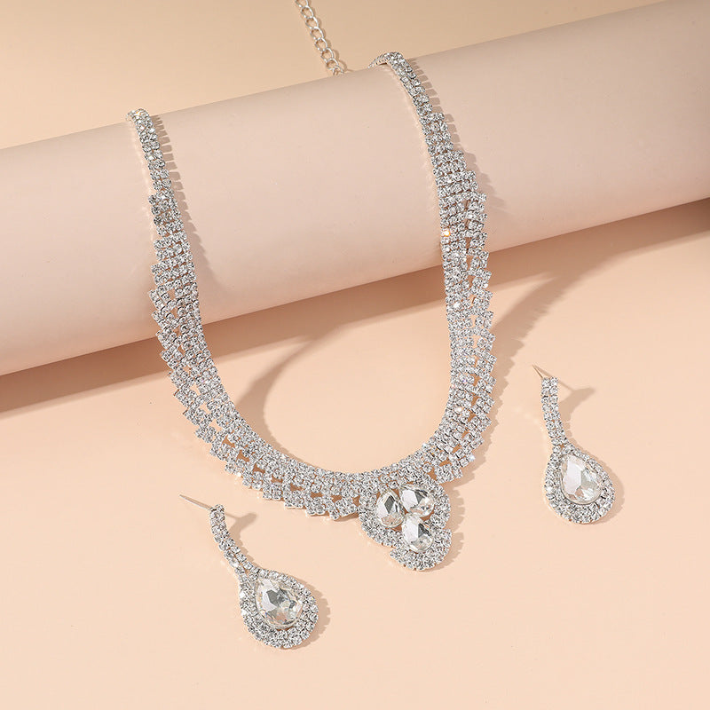 White Sapphire Heart Cut Jewelry Set