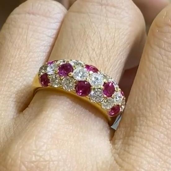 6Ct Pink Sapphire Round Cut Engaement Ring