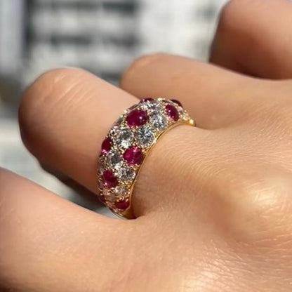 6Ct Pink Sapphire Round Cut Engaement Ring