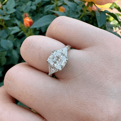 10Ct White Sapphire Baguette Cut Ring