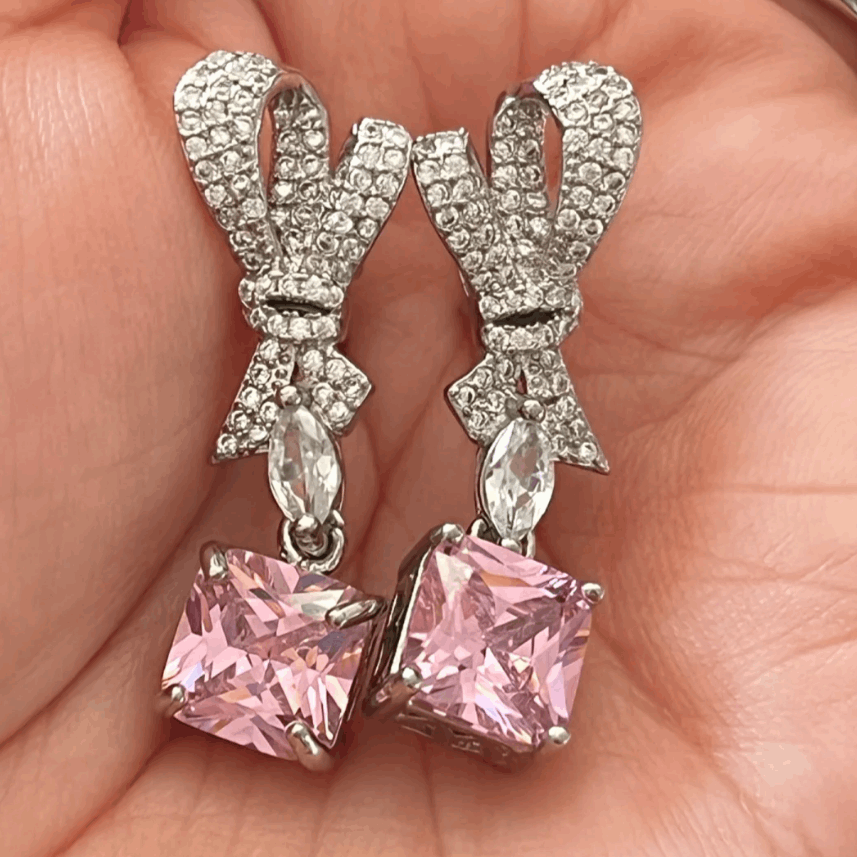 10Ct Asscher Cut Drop Earrings