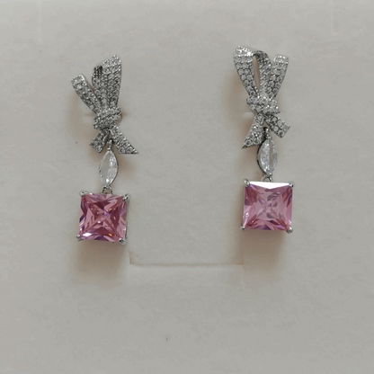 10Ct Asscher Cut Drop Earrings