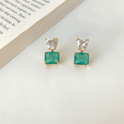 10Ct Asscher Cut Stud Earrings