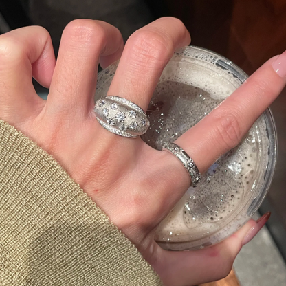 5Ct White Sapphire Round Cut Ring