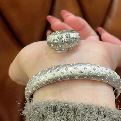 5Ct White Sapphire Round Cut Ring