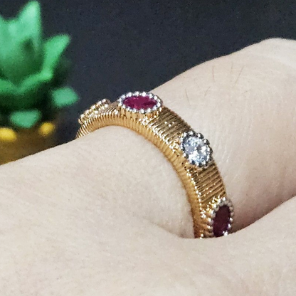 5Ct Red Sapphire Pear Cut Ring