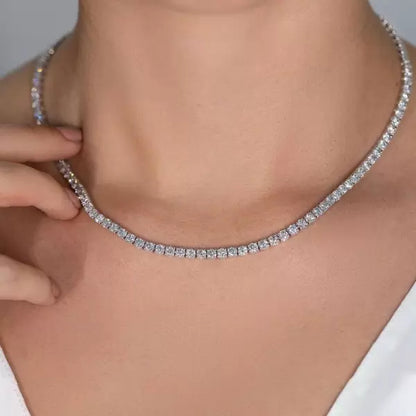 15Ct White Sapphire Asscher Cut Necklace