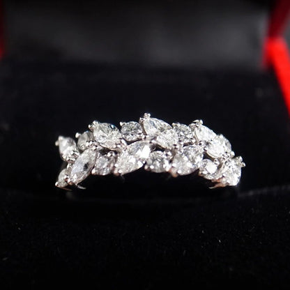 6Ct White Sapphire Marquise Cut Wedding Ring