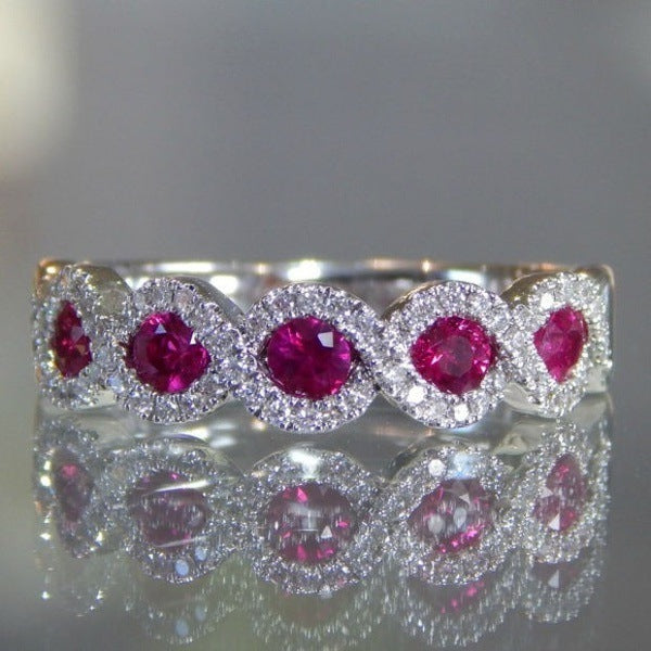 8Ct Pink Sapphire Marquise Cut Ring