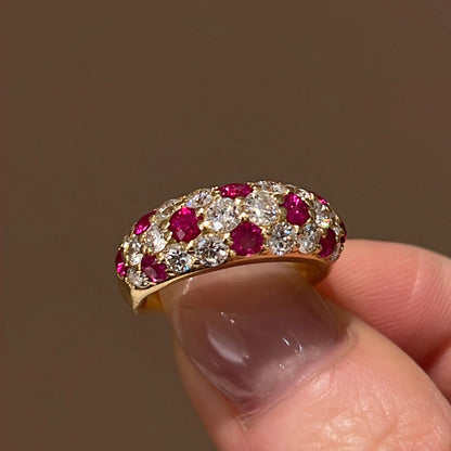 6Ct Pink Sapphire Round Cut Engaement Ring