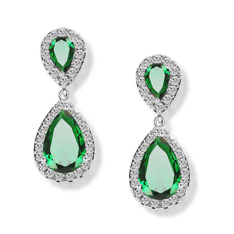 14Ct Pear Cut Drop Earrings