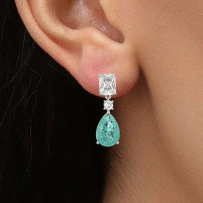 14Ct Pear Cut Drop Earrings