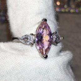 8Ct Pink Sapphire Marquise Cut Ring