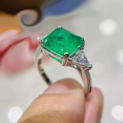 8Ct Asscher Cut Engaement Ring