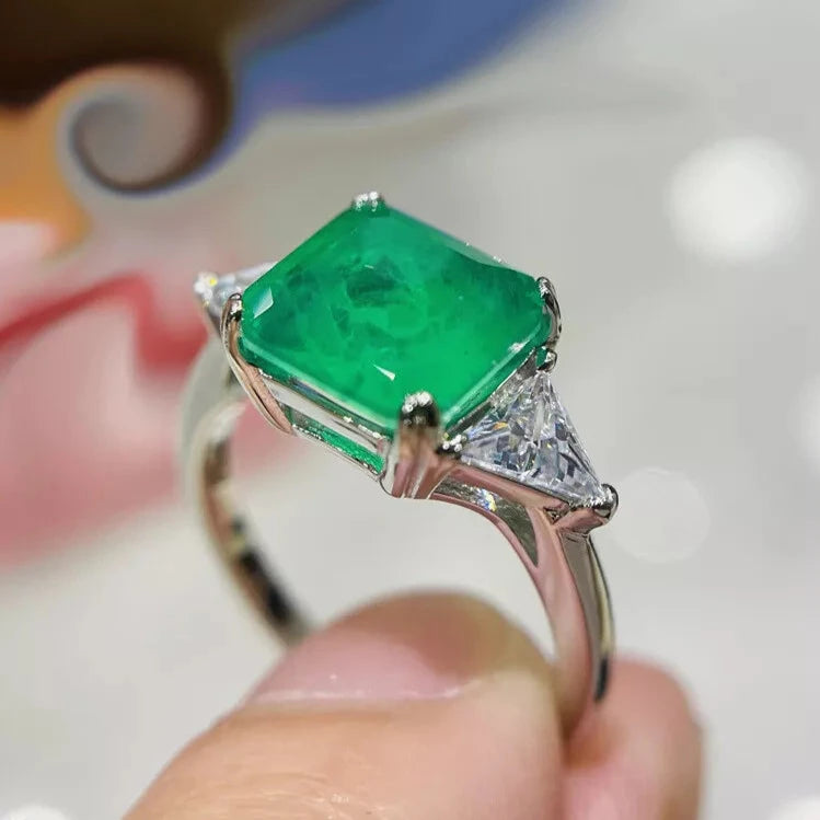 8Ct Asscher Cut Engaement Ring