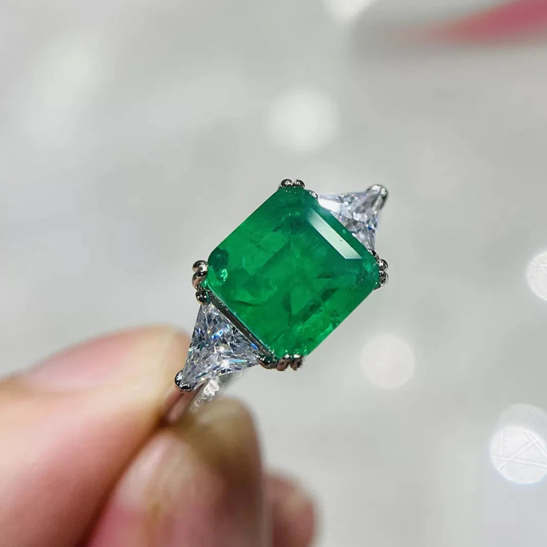 8Ct Asscher Cut Engaement Ring